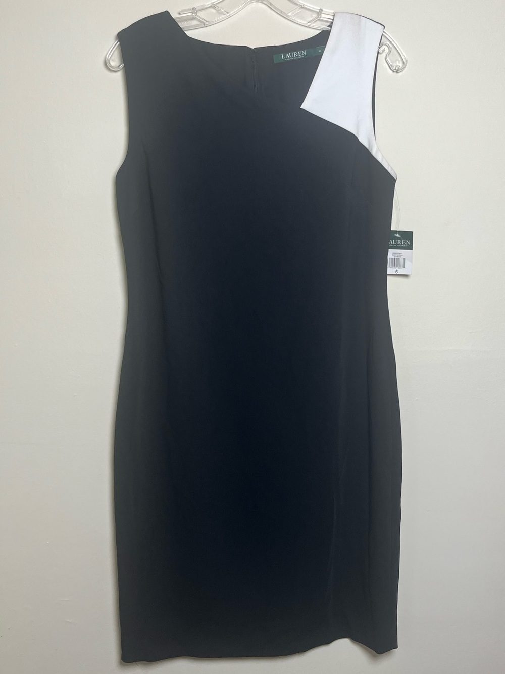 Lauren Ralph Lauren Black & White Sleeveless Sheath Dress